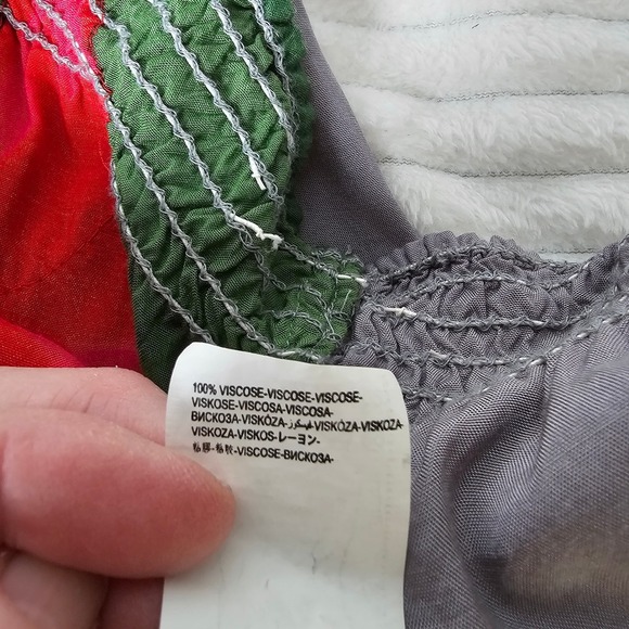 Desigual Colorful Bird Floral Print Button Up Shirt Blouse Bohemian Women XS - Picture 4 of 16